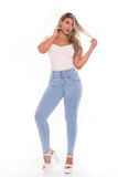 High Rise Push Up Skinny Jeans with Body Contour 15946