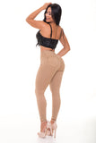 Butt Lift Jeans with Back Pockets, High Waist, and Handmade Process 22119