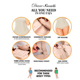 Diane & Geordi 2405F Strapless Butt Lifting Shapewear Bodysuit | Postpartum Girdle