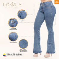 DIAMANTE - LOWLA 212357 - Bum Lift Flare Colombian Jeans
