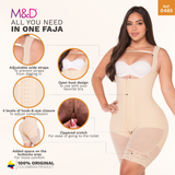Fajas MYD 0485 Post Cirugía Medio Muslo Shapewear Body Para Guitarra