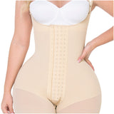 Fajas MYD 0489 Post Surgery Mid Thigh Shapewear Bodysuit for Guitar and Hourglass Body