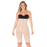 Diane & Geordi 2414-A | Postpartum Butt Lifter Tummy Control Capri Shapewear | Open Bust Knee Length Body Shaper for Women