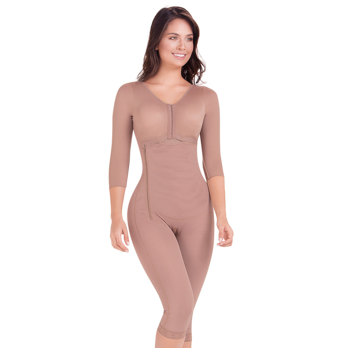 Tummy Control Postoperative Full Shapewear with Sleeves | Powernet MariaE Fajas 9292