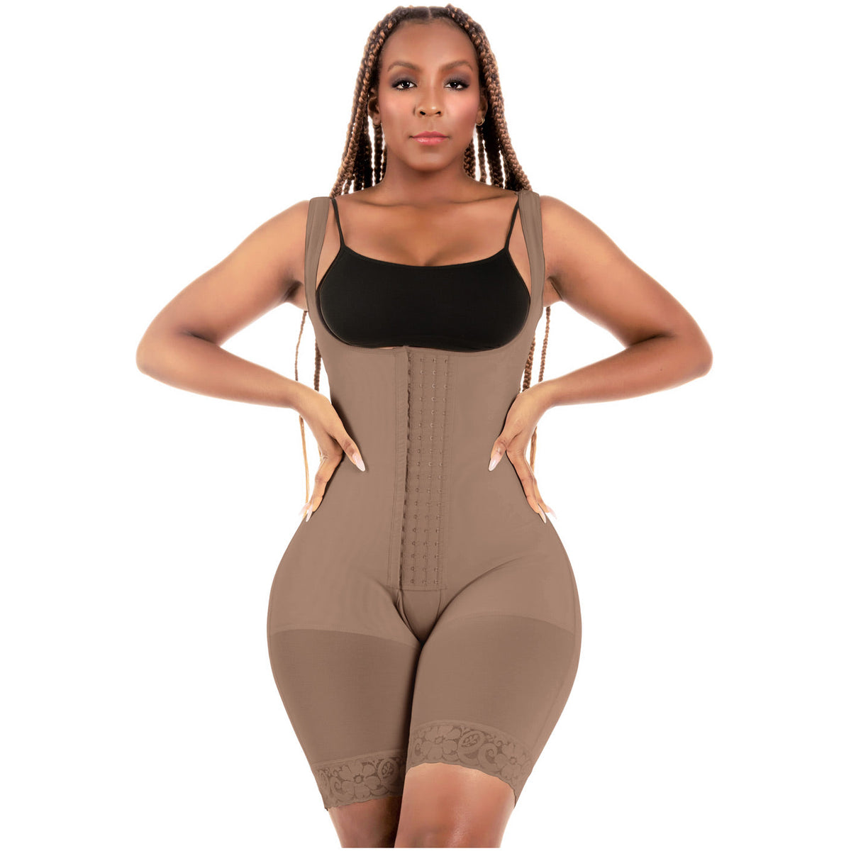 Bling Shapers 098BF Lift Tummy Control Shapewear Mid Thigh Faja for Curvy Wide Hips Small Waist Women