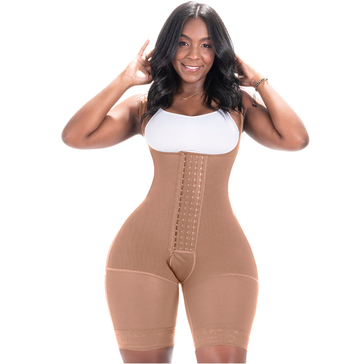 Bling Shapers 098BF Lift Tummy Control Shapewear Mid Thigh Faja for Curvy Wide Hips Small Waist Women