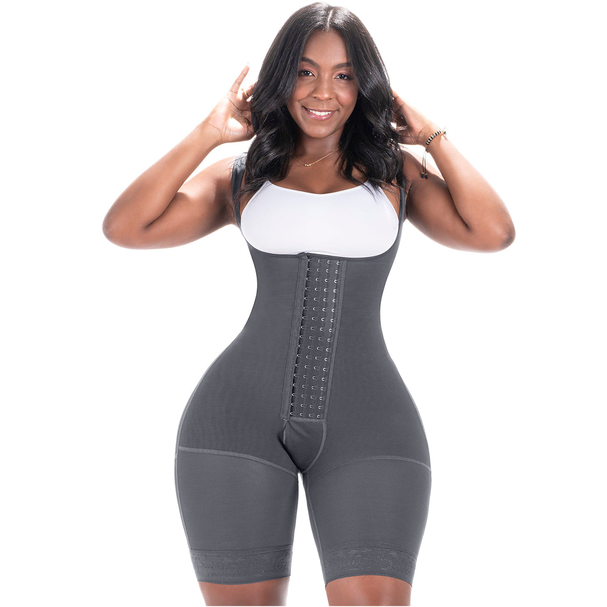 Bling Shapers 098BF | Colombian Bum Lift Tummy Control Shapewear Mid Thigh  Faja for Curvy Wide Hips Small Waist Women | Powernet