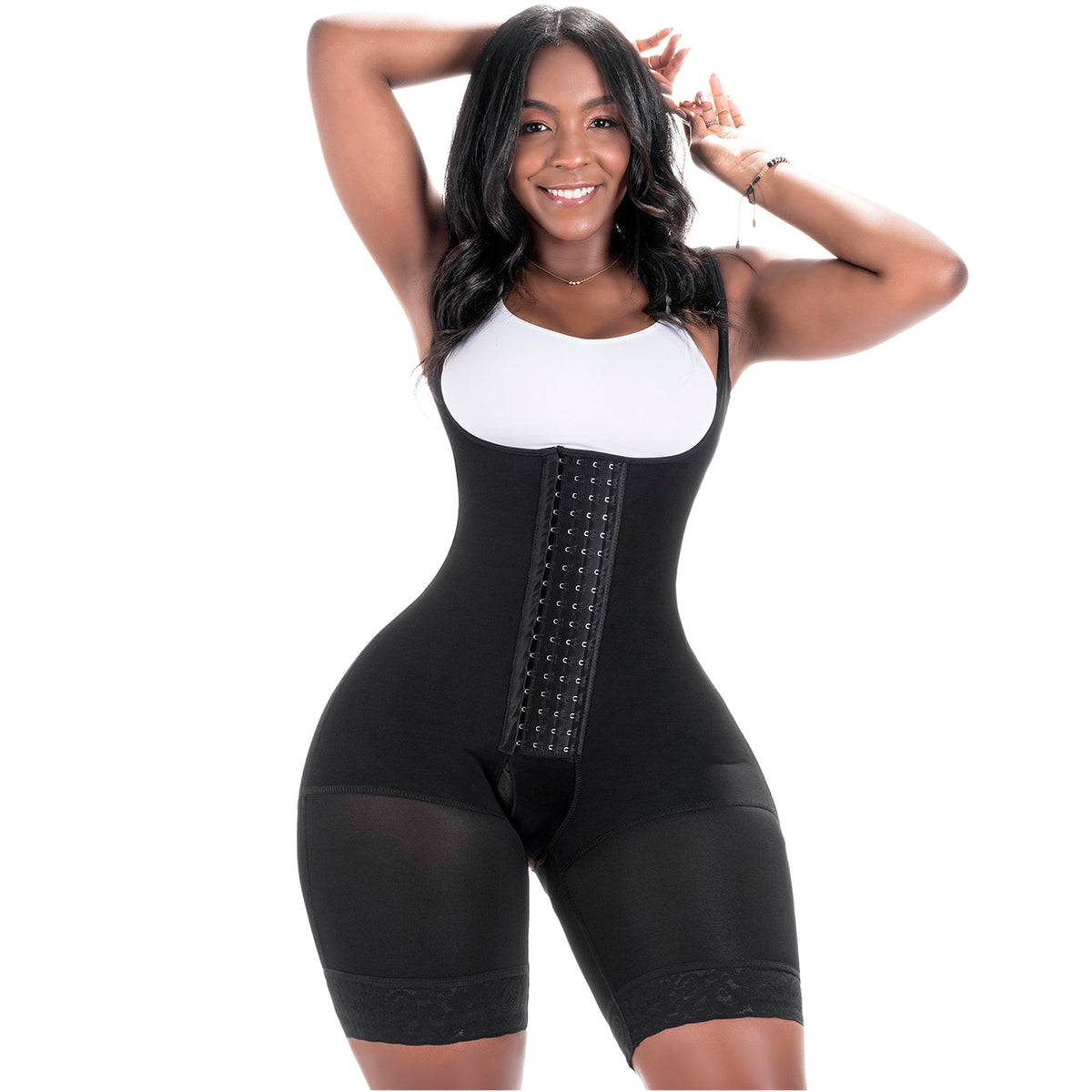 Bling Shapers 098BF Lift Tummy Control Shapewear Medio muslo Faja para curvas caderas anchas cintura pequeña mujeres