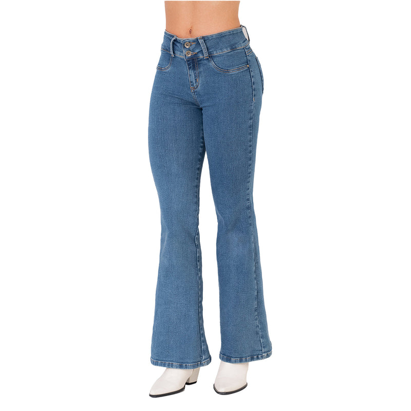 DIAMANTE - LOWLA 212357 - Jeans Colombianos Levanta Cola Flare