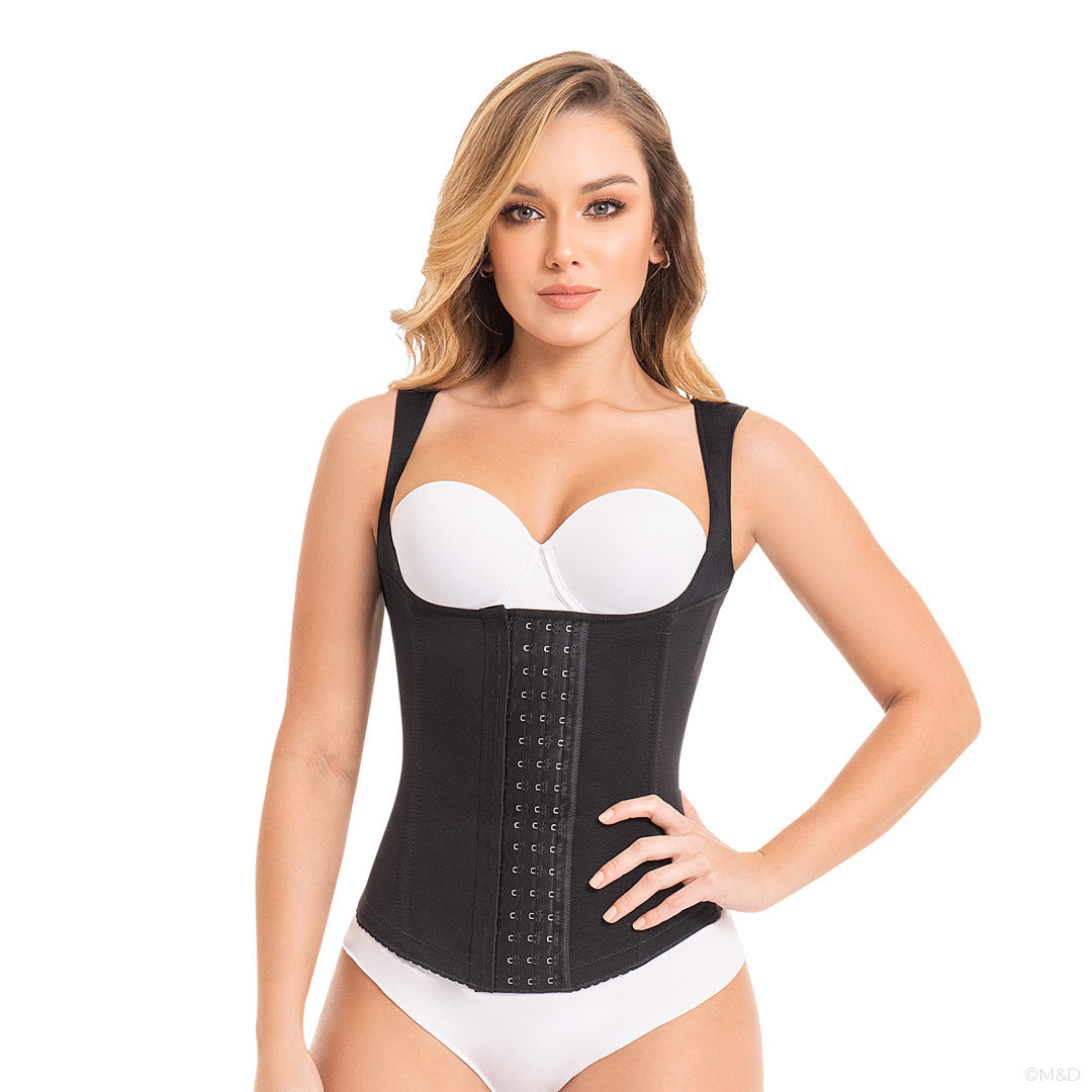 Faja de chaleco moldeador de control de barriga | Moldeador de busto abierto de uso diario | Fajas Powernet MYD C-4055