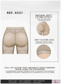 Fajas Salome 0321 | High Waist Compression Slimmer Butt Lifter Shapewear Shorts | Powernet - Pal Negocio