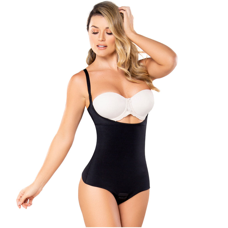 Women's Seamless Thong Bodysuit Slimming Faja | Strapless Tummy Control Shapewear / Latex Diane & Geordi 002374