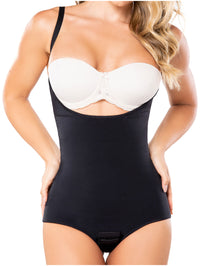 Women's Seamless Thong Bodysuit Slimming Faja | Strapless Tummy Control Shapewear / Latex Diane & Geordi 002374