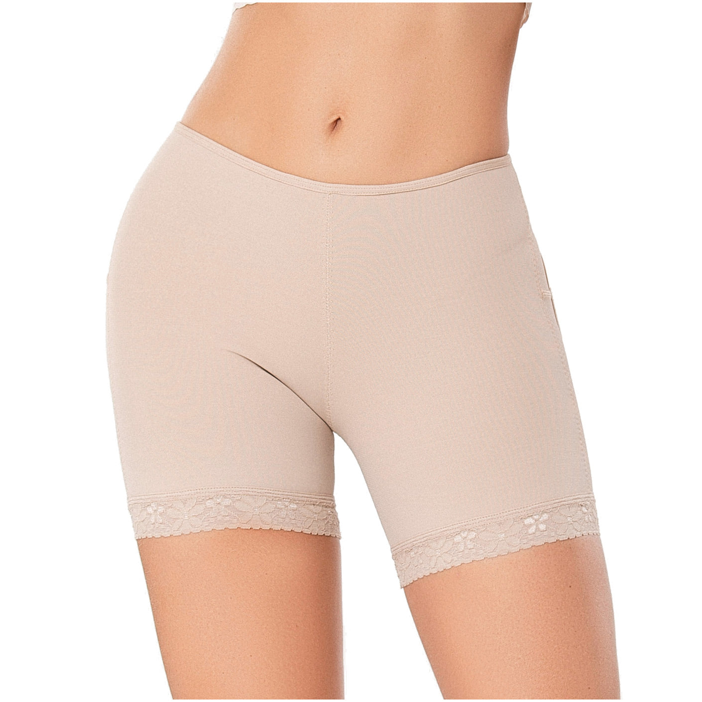 Diane & Geordi 2398 | Seamless Butt Lifting Shaper Shorts | Mid Thigh Extra Firm Shapewear for Women
