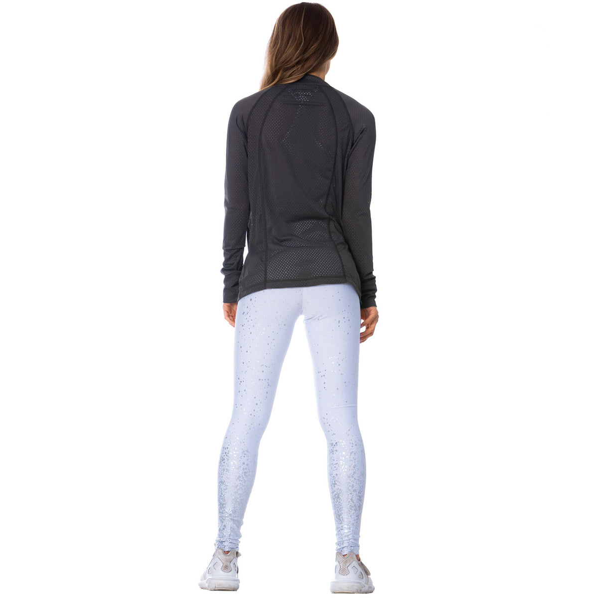 Chaqueta deportiva gris transparente para mujerFLEXMEE 980010