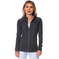 Chaqueta deportiva gris transparente para mujerFLEXMEE 980010