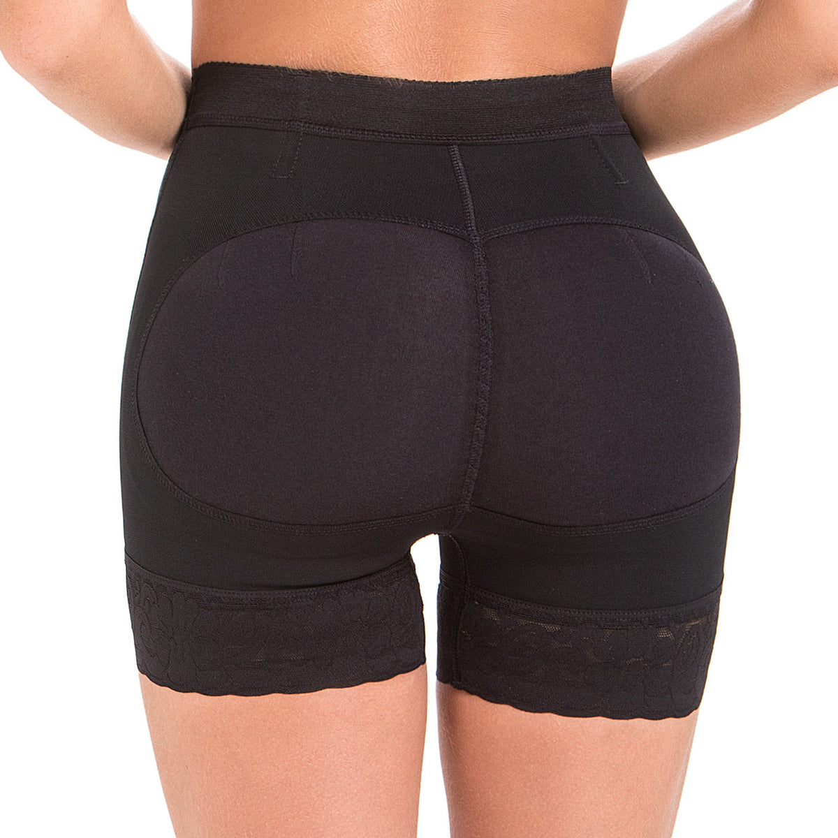 Fajas MariaE FU101 Pantalones cortos con cintura alta y control de barriga para mujer