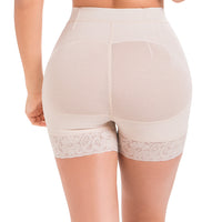 Fajas MariaE FU101 Pantalones cortos con cintura alta y control de barriga para mujer