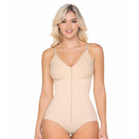 Postpartum Panty Bodysuit Shaper for Women | With Bra and Zipper Front Closure | Powernet Fajas MariaE FU122