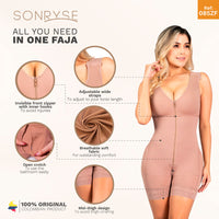 SONRYSE 085ZF | Bodysuit Shapewear with Built-in Bra | Postpartum, Post Surgery, First Stage Use