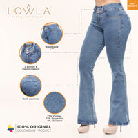 DIAMANTE - LOWLA 212357 - Jeans Colombianos Levanta Cola Flare