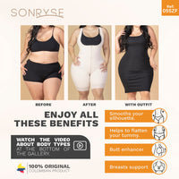 SONRYSE 055ZF | Panty Bodysuit Shapewear with Built-in Bra | Postpartum and Daily Use