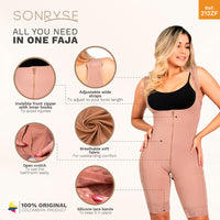 SONRYSE 212ZF | Colombian Shapewear Bodysuit for Women | Postpartum, Post Surgery