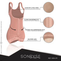 Medium Compression Mid-Thigh Body Shaper Fajas Sonryse 211BF