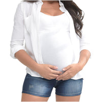 ÁMBAR - Lowla 0829 - Maternity Denim Shorts