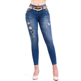 LT. Rose 1504 Ripped Skinny Butt Lifting Jeans