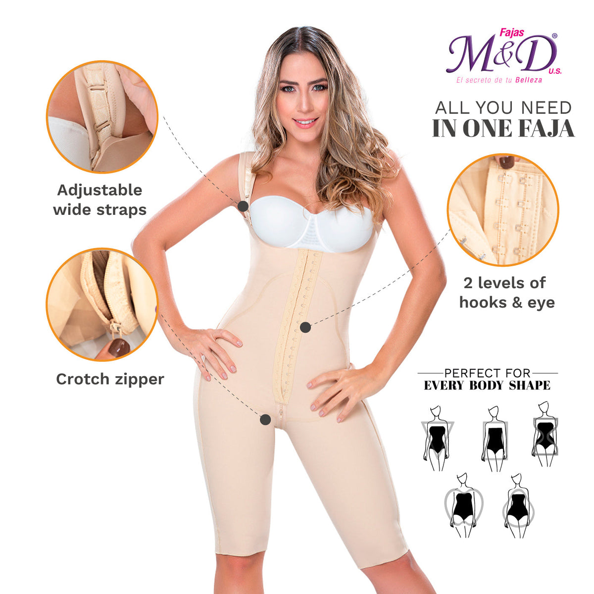 Fajas MYD 0879  Post-Surgical Full Body Shaper for Wome