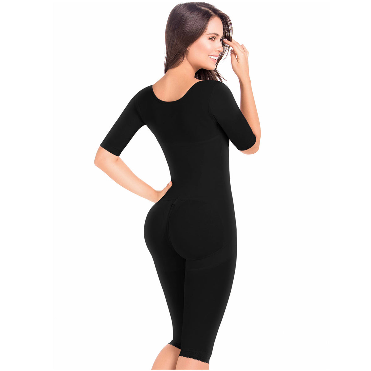 Fajas MariaE 9142 Long Sleeve Postoperative Shapewear With Over Bust Strap | After Pregnancy Compression Garment