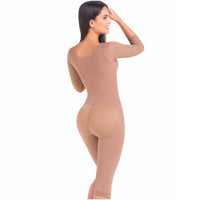 Post Surgery Full Body Shapewear with Sleeves | Powernet MariaE Fajas 9562