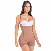 Fajas MariaE 9633 | Postpartum Boyshort Body Shaper for Women | Strapless with Side Zipper - Pal Negocio