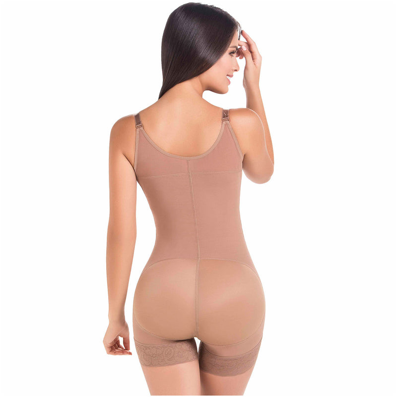 Fajas MariaE 9633 | Postpartum Boyshort Body Shaper for Women | Strapless with Side Zipper - Pal Negocio