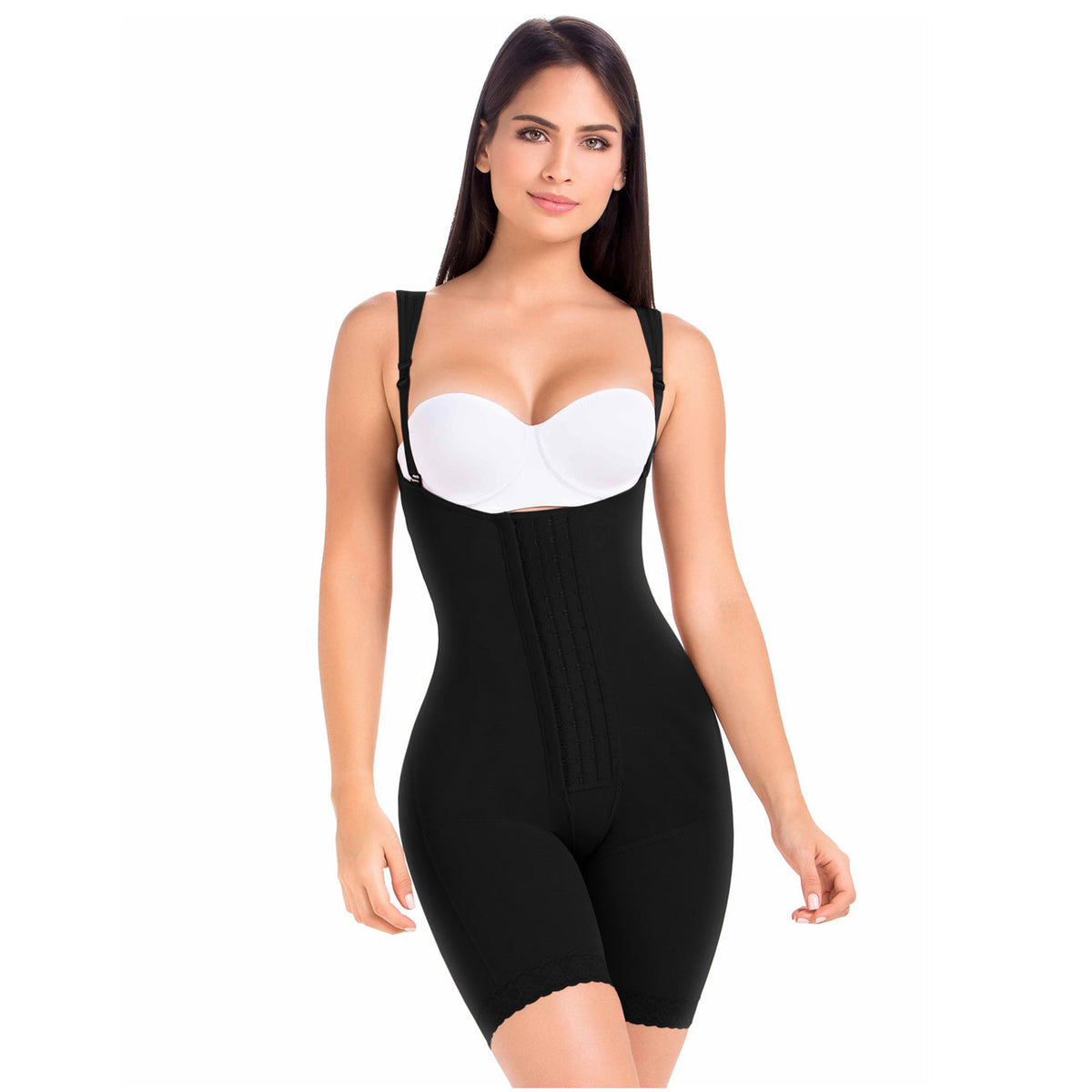 Fajas MariaE FQ100 Post Surgery Body Shaper For Women Open Bust & Front Closure