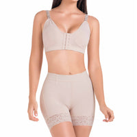 Fajas MariaE FU101 Pantalones cortos con cintura alta y control de barriga para mujer