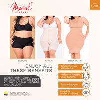 Fajas MariaE FU101 Pantalones cortos con cintura alta y control de barriga para mujer