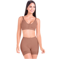 Fajas MariaE FU101 Pantalones cortos con cintura alta y control de barriga para mujer