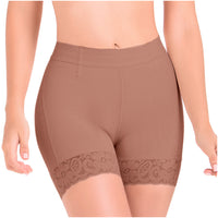 Fajas MariaE FU101 Pantalones cortos con cintura alta y control de barriga para mujer