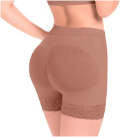 Fajas MariaE FU101 Pantalones cortos con cintura alta y control de barriga para mujer