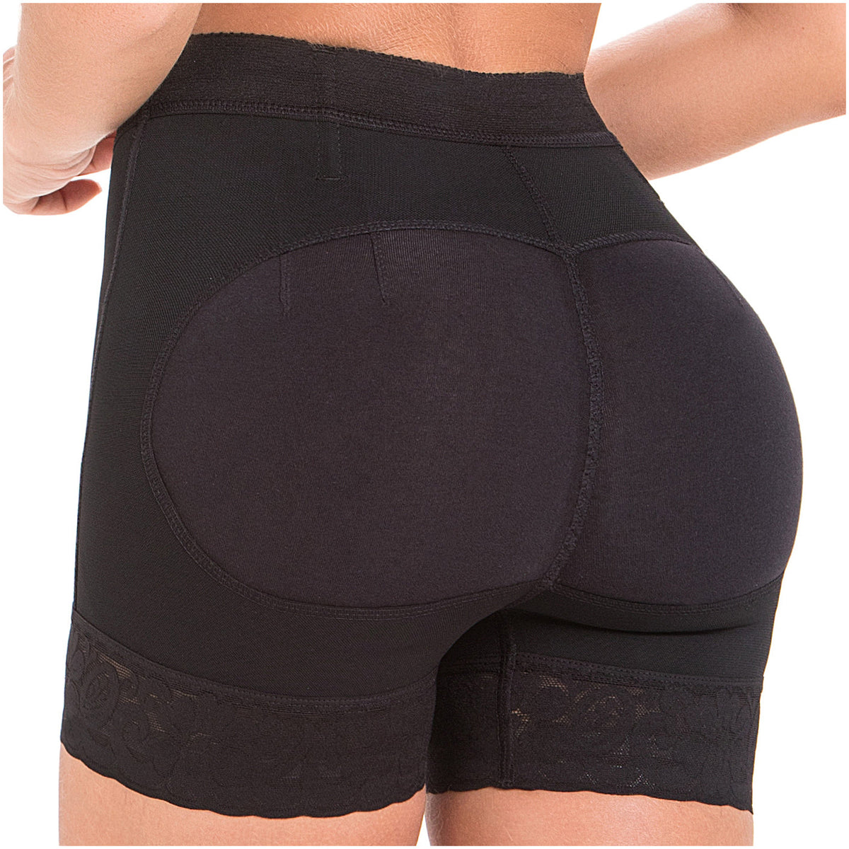 Fajas MariaE FU101 Pantalones cortos con cintura alta y control de barriga para mujer