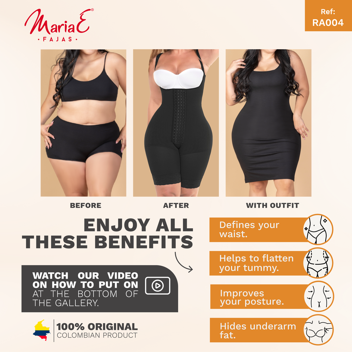 Fajas MariaE RA005 | Fajas Colombianas Butt-lifter Shapewear for Women