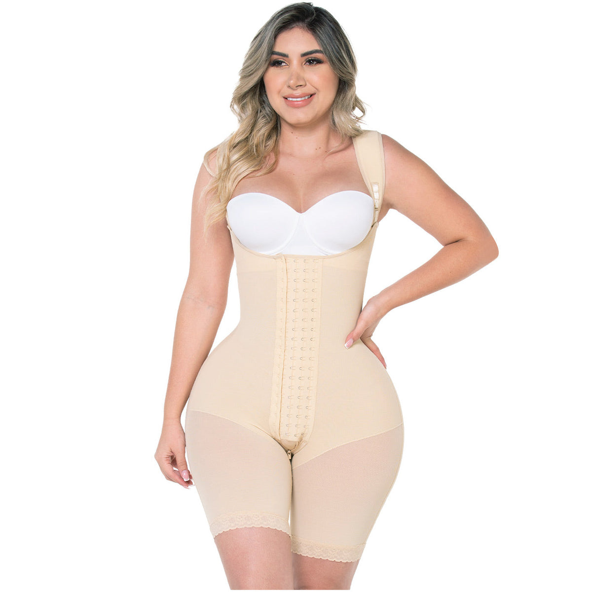 Fajas MYD 0489  Post Surgery Mid Thigh Shapewear Bodysuit for Guitar and Hourglass Body