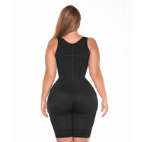 Fajas MariaE RA002  Open Bust Bodysuit  Mid-Thigh h Butt Lifter Girdle Powernet