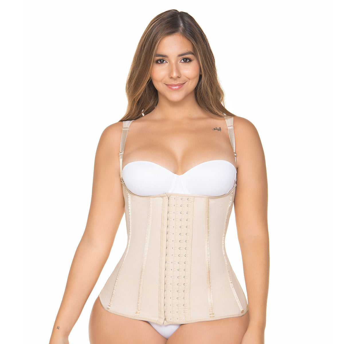 Fajas MariaE RA004 | Fajas Colombianas Compression Vest | Tummy Control Open Bust Girdle