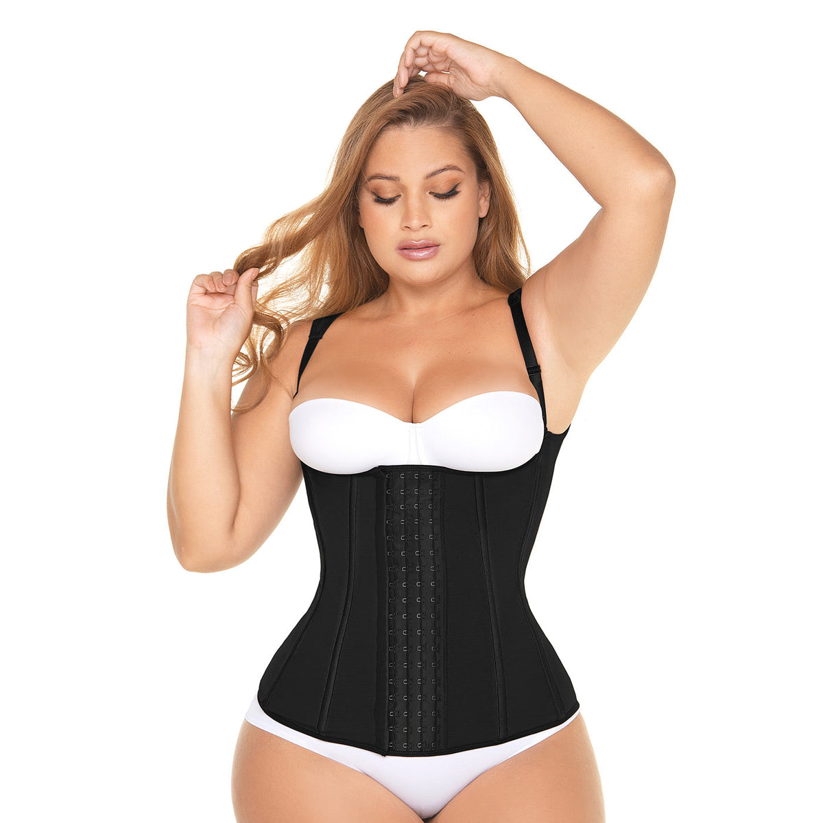 Fajas MariaE RA004 | Fajas Colombianas Compression Vest | Tummy Control Open Bust Girdle