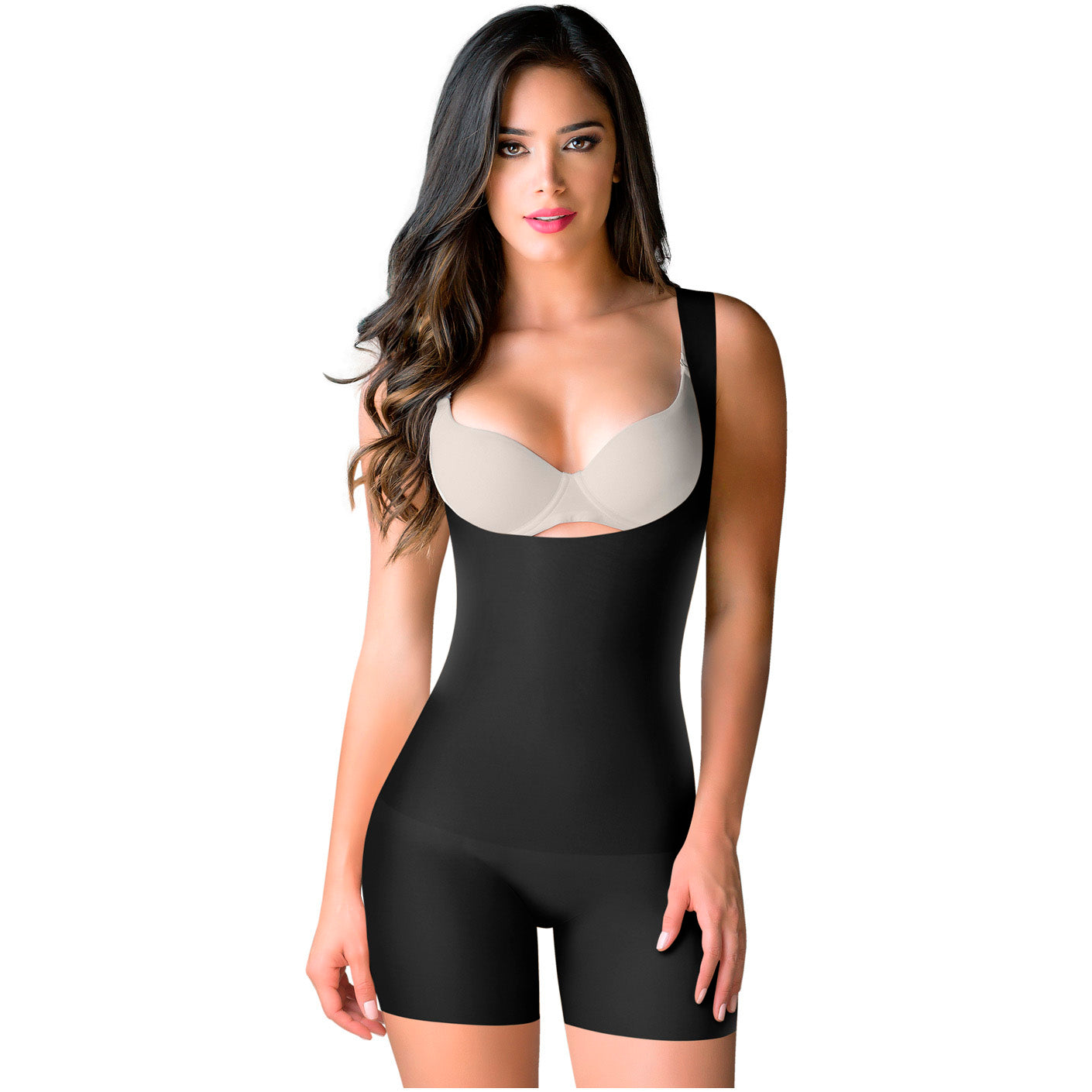 ROMANZA 2033 Tummy Control Shapewear Open Bust & Mid Thigh