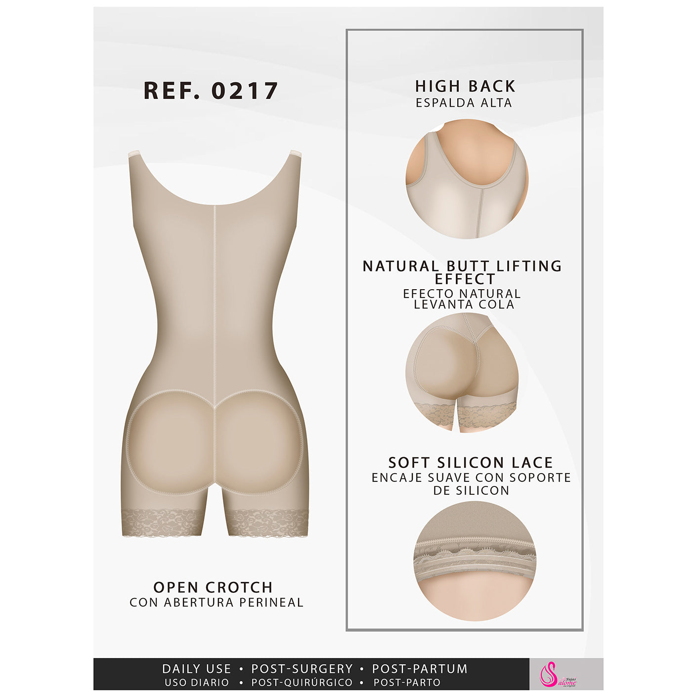 Mid Thigh Firm Compression Full Body Shaper for Women