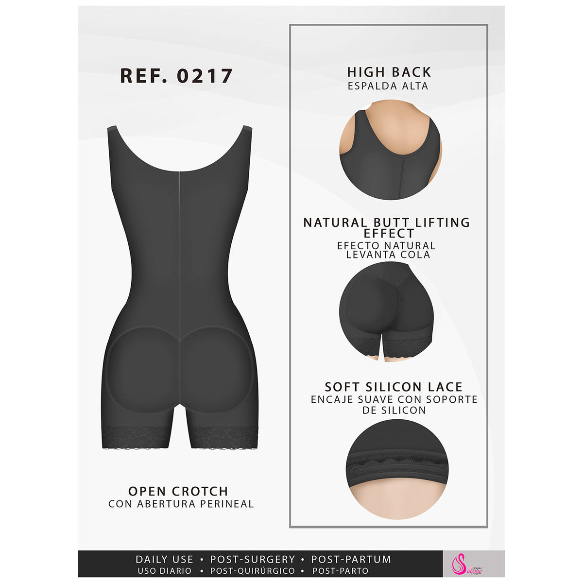 Mid Thigh Firm Compression Full Body Shaper for Women